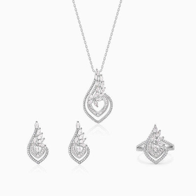 GIVA Sterling Silver Rhodium Multicolor Jewellery Set(Pack of 1)