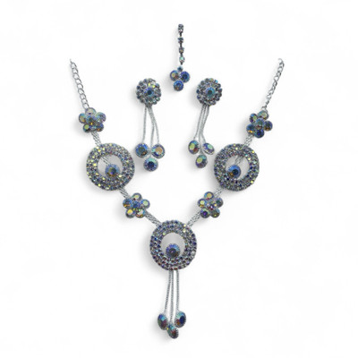 Abhishek Metal Silver Jewellery Set(Pack of 1)