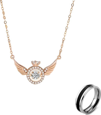 house of common Copper, Alloy, Stainless Steel Titanium, Copper, Sterling Silver Rose Gold, Black, Silver Jewellery Set(Pack of 2)