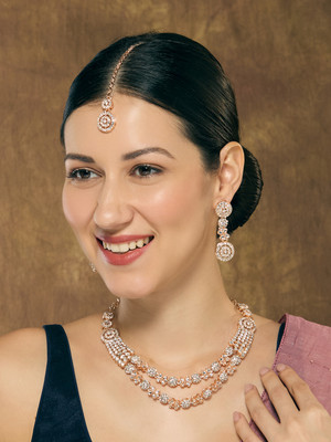 VATSALYA creation Alloy White Jewellery Set(Pack of 1)