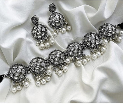 Anamya Collections Alloy White Jewellery Set(Pack of 1)