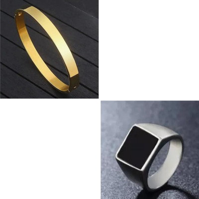 MAATRCHAAYA Stainless Steel Gold-plated, Sterling Silver Silver, Gold Jewellery Set(Pack of 2)