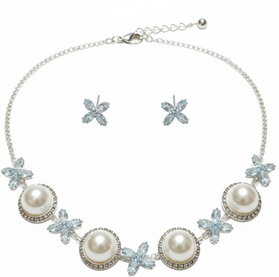 mirahya Alloy White Jewellery Set(Pack of 1)