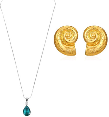 SRK Fashions Alloy Green, Gold Jewellery Set(Pack of 1)