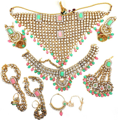 BluCandy Copper Gold-plated Multicolor Jewellery Set(Pack of 1)
