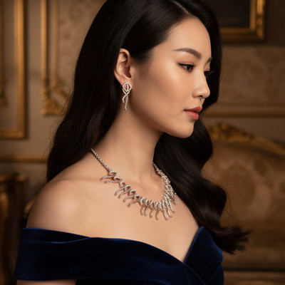 Umikas Metal Gold-plated Rose Gold Jewellery Set(Pack of 3)