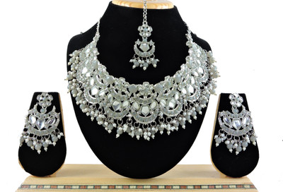VATSALYA creation Alloy Gold-plated Grey Jewellery Set(Pack of 1)