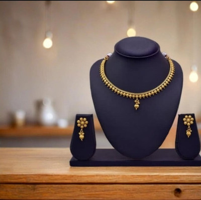 Matram Brass, Copper Gold-plated Gold Jewellery Set(Pack of 1)