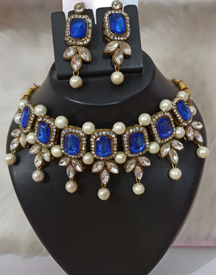 Manmohini Alloy Gold-plated Multicolor Jewellery Set(Pack of 1)