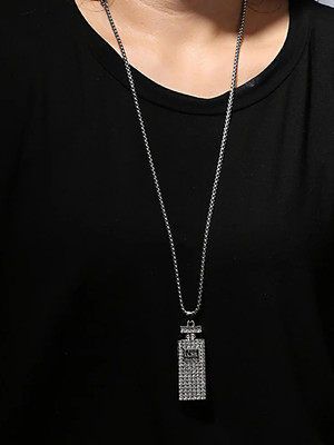 VAGHBHATT Stainless Steel Sterling Silver Silver Jewellery Set(Pack of 1)