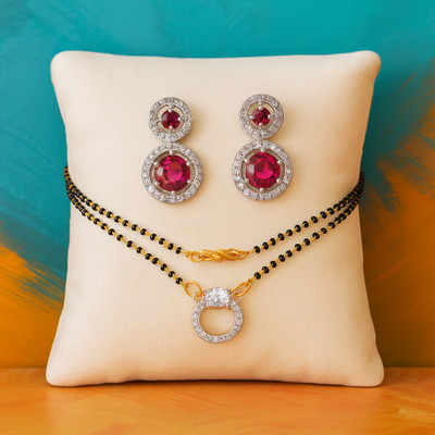 aklina Alloy Gold-plated Silver, Black Jewellery Set(Pack of 1)