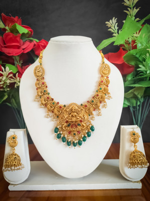 Pranav art Alloy Gold-plated Gold Jewellery Set(Pack of 1)