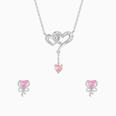 GIVA Sterling Silver Rhodium Silver Jewellery Set(Pack of 2)