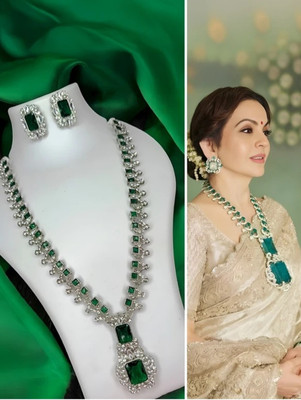 Ruhis collection Brass Green Jewellery Set(Pack of 4)