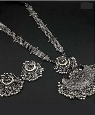 Sangria Alloy Silver Jewellery Set(Pack of 1)