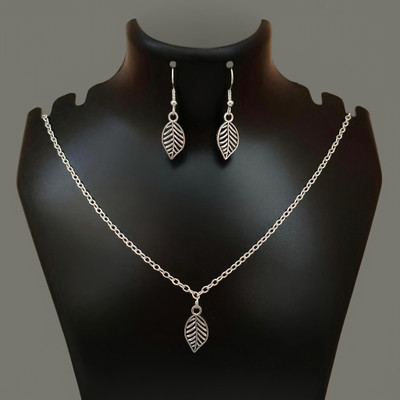 Hi_BAA Metal White Jewellery Set(Pack of 3)