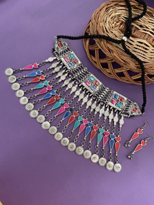 Digital Dress Room Brass Multicolor Jewellery Set(Pack of 3)