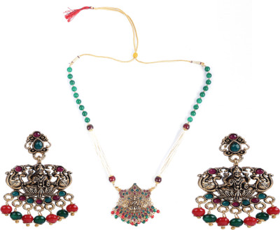 Gauri Fashions Alloy Gold-plated Multicolor Jewellery Set(Pack of 1)