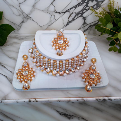 RIGHT CHOICE Alloy Gold-plated Gold Jewellery Set(Pack of 3)