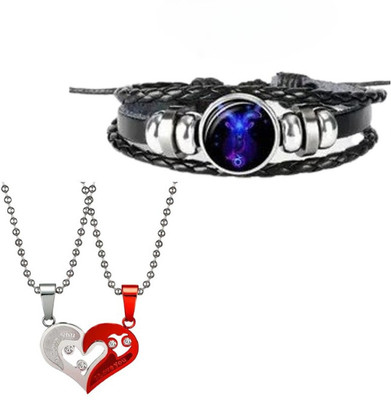 Elanora Jewels Alloy Sterling Silver Red Jewellery Set(Pack of 2)