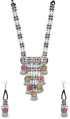 Sangria Alloy Silver Jewellery Set(Pack of 1)