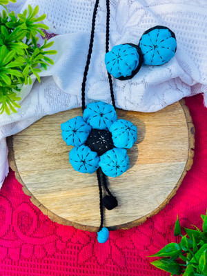 Nabhrash Fabric Blue, Black Jewellery Set(Pack of 1)