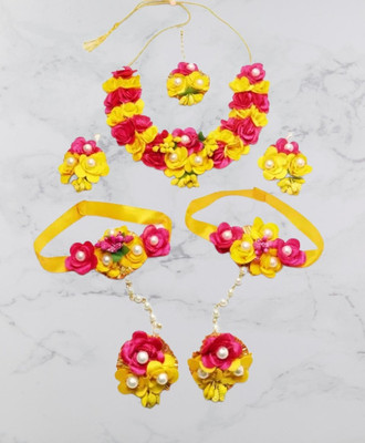 Agarwalproduct Fabric Yellow Jewellery Set(Pack of 1)