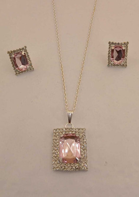 Marsify World Alloy Pink, Silver Jewellery Set(Pack of 1)