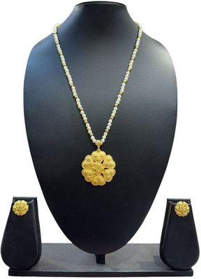 RNJewels Alloy Gold, White Jewellery Set(Pack of 1)