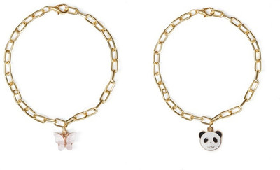 EnlightenMani Alloy Gold-plated White, Black Jewellery Set(Pack of 2)