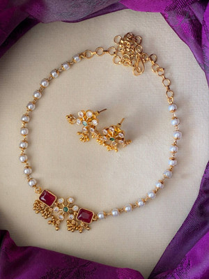 TONOLIKA Alloy Gold-plated, Brass Gold Jewellery Set(Pack of 3)