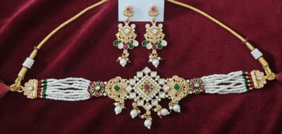 SHIVAM COLLECTION Alloy Gold-plated Gold Jewellery Set(Pack of 3)