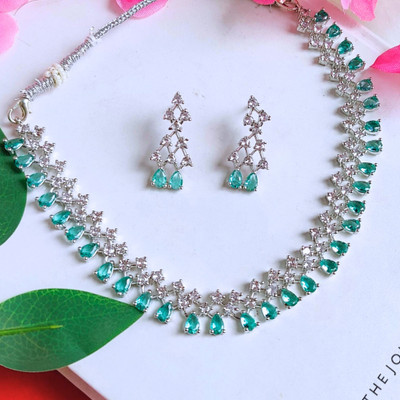 shrringarbyneha Alloy Turquoise Jewellery Set(Pack of 3)