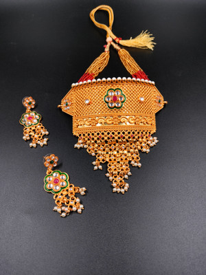 smtsha Brass Gold-plated Multicolor Jewellery Set(Pack of 1)