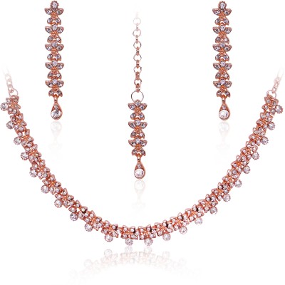 Arsuvi Stone Gold-plated Rose Gold Jewellery Set(Pack of 4)
