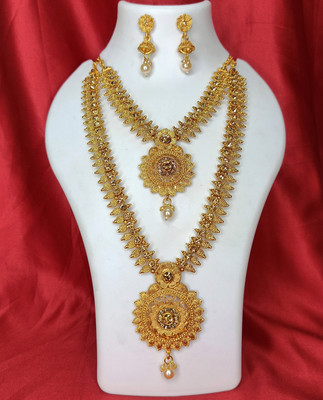 SIRVI ART Alloy Gold-plated Gold Jewellery Set(Pack of 1)