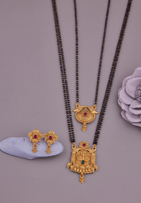 house of common Brass Gold-plated Gold Jewellery Set(Pack of 3)