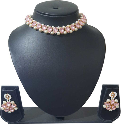 STYLISH DUDE Mother of Pearl, Alloy Gold-plated Gold, Rose Gold, Gold, Gold, Pink Jewellery Set(Pack of 1)