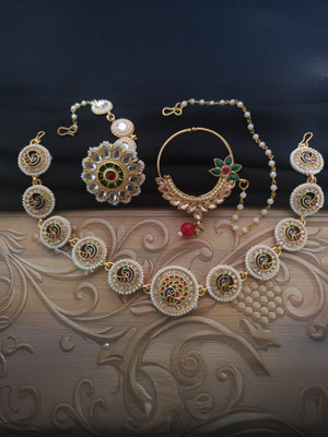 Kavya SAles Alloy Gold-plated Multicolor Jewellery Set(Pack of 3)