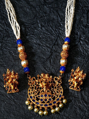 Angel In You Alloy Gold-plated Blue Jewellery Set(Pack of 1)