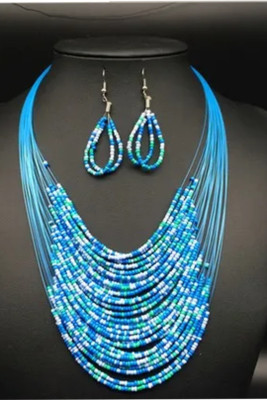 ALX Alloy Turquoise Jewellery Set(Pack of 1)