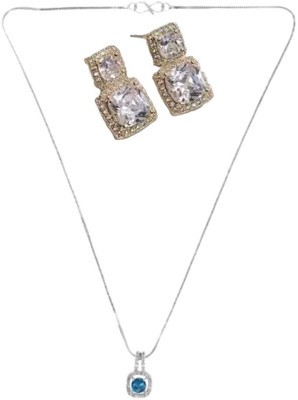 SRK Fashions Alloy Blue, Silver Jewellery Set(Pack of 1)