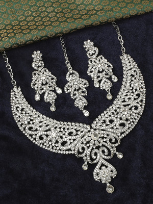 VATSALYA creation Alloy Gold-plated White Jewellery Set(Pack of 1)
