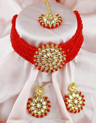 JMBW INTERNATIONAL Alloy Red Jewellery Set(Pack of 1)