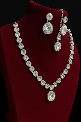ABC Alloy Silver Jewellery Set(Pack of 3)