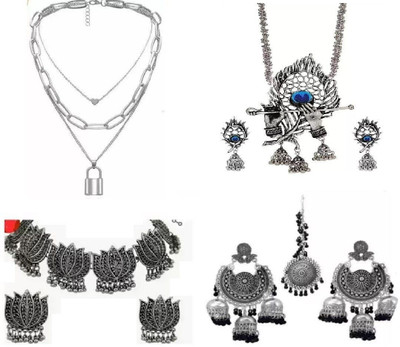 COSMODUST Oxidised Silver Silver Silver Jewellery Set(Pack of 1)