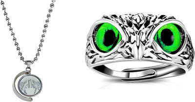 ruby collection Alloy Silver, Green Jewellery Set(Pack of 2)