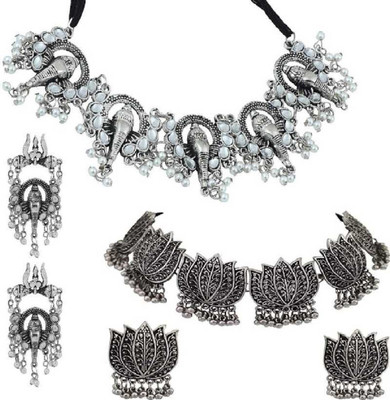 SRK Fashions Alloy Silver Silver Jewellery Set(Pack of 1)