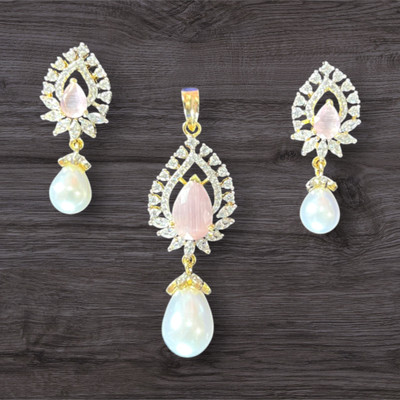 Ashish Jewels Alloy White, Pink Jewellery Set(Pack of 2)