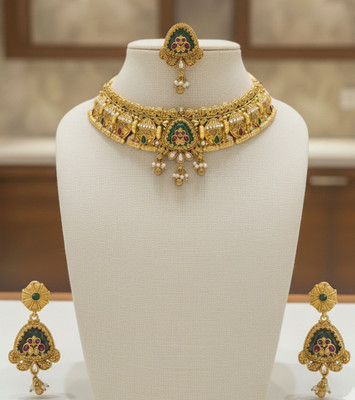 TaakshviJewels Alloy Gold-plated Gold Jewellery Set(Pack of 3)